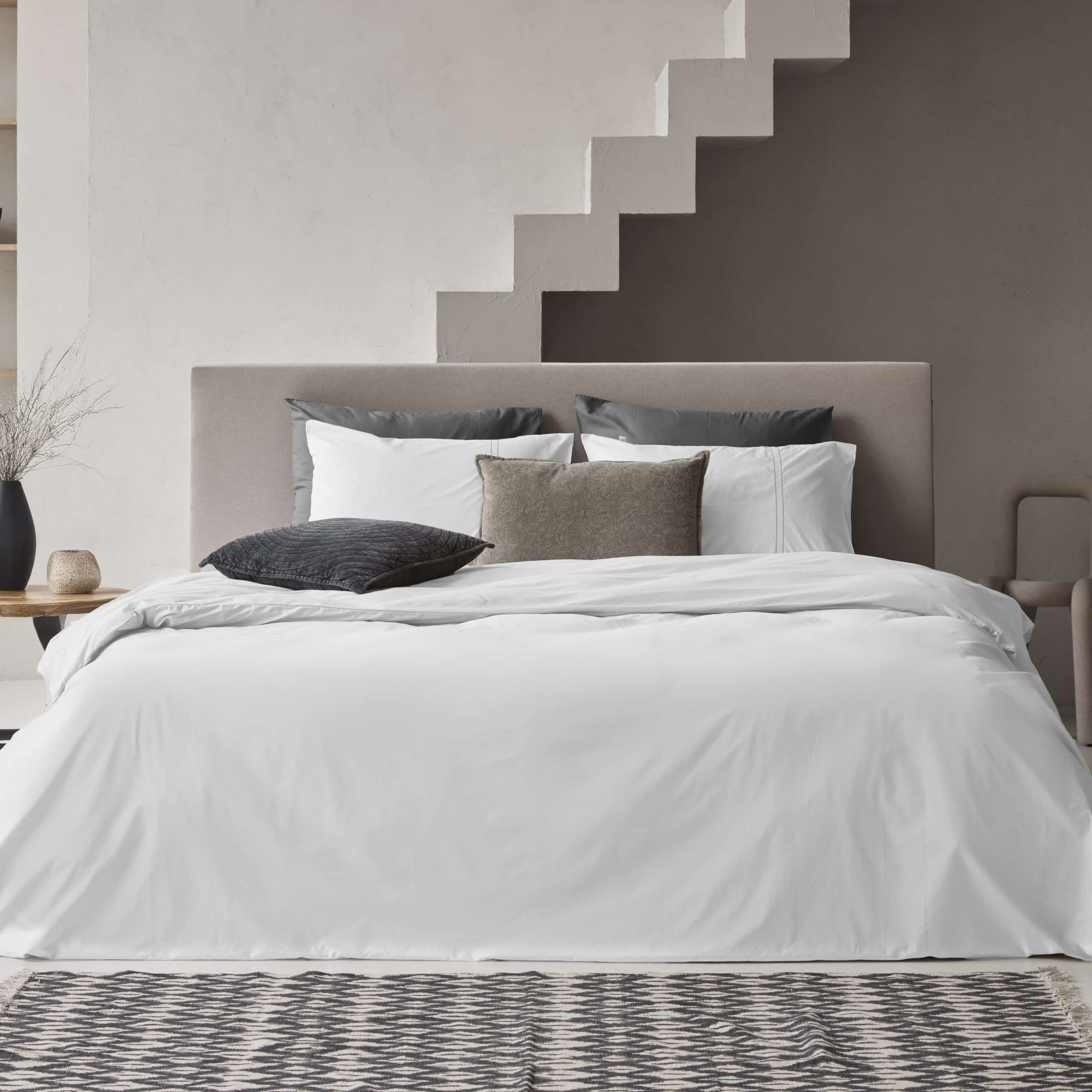 Dekbedovertrek 100% Egyptisch Percale Katoen Effen Wit