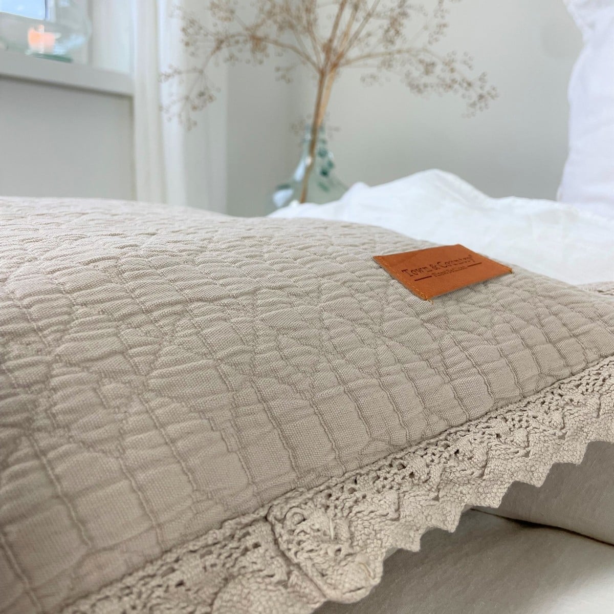 Town&Country Stonewashed Katoen Sprei - Carolina Zand