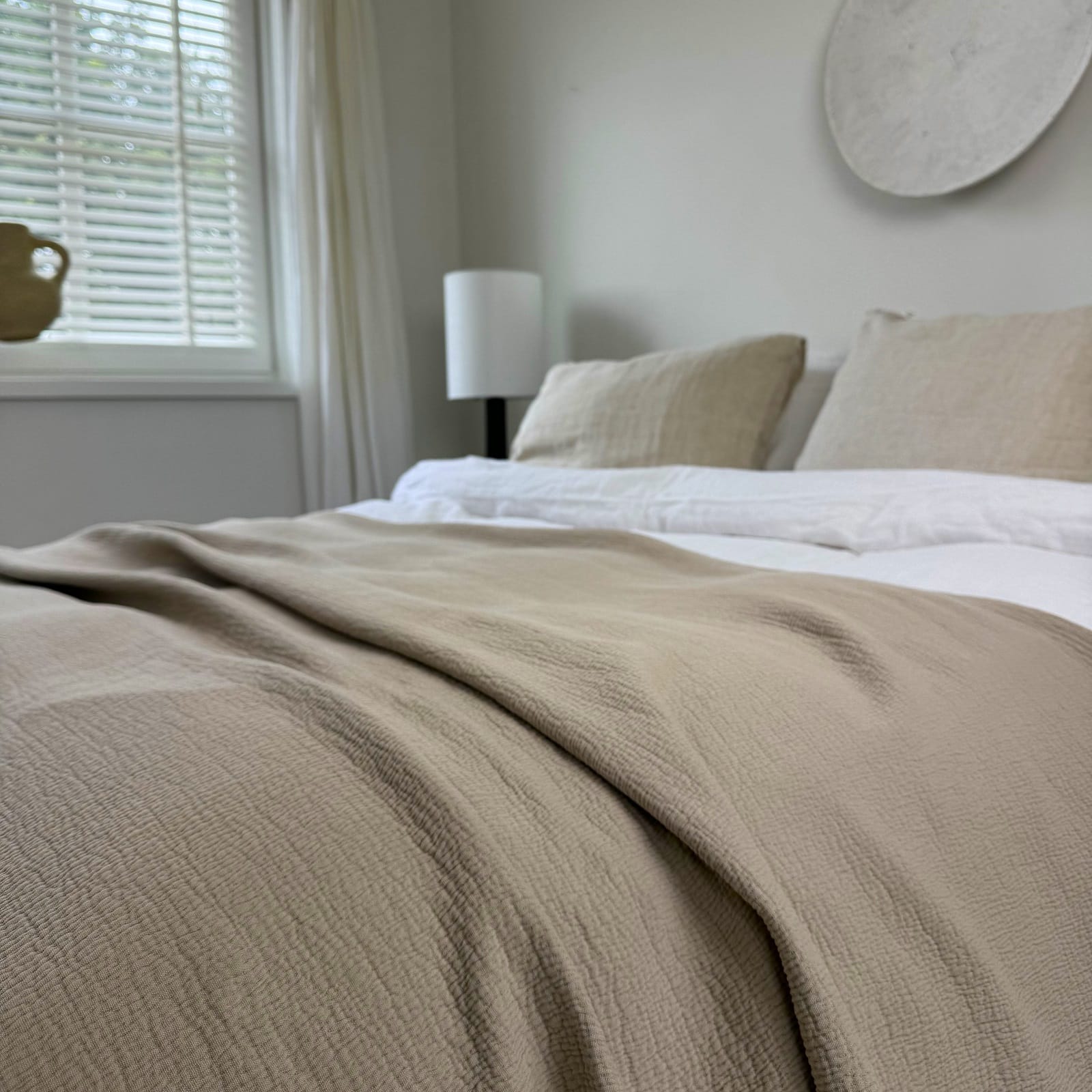 Town&Country Stonewashed Katoen Sprei- Hunter Zand
