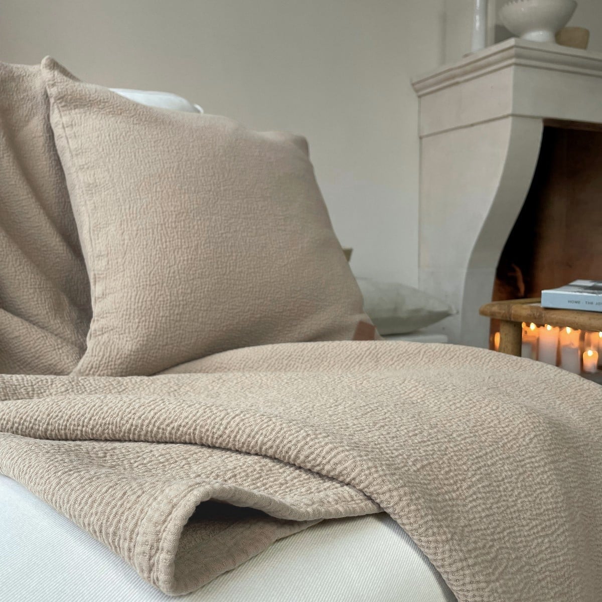 Town&Country Stonewashed Katoen Sprei- Hunter Zand