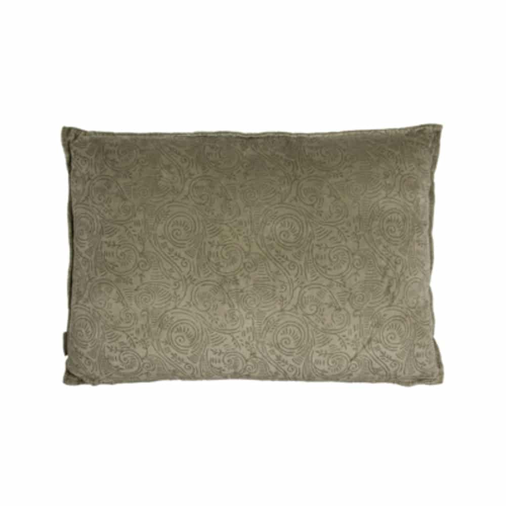 Velvet Kussen Delfina olijfgroen 60x40 cm - MrsBloom