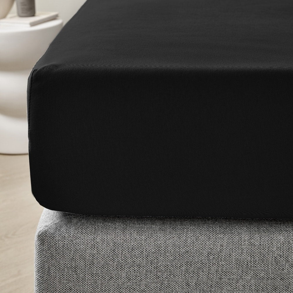 Dreamers Den Premium Jersey Elastan Hoeslaken Biologisch Katoen Zwart