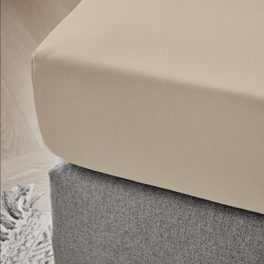 Dreamers Den Premium Jersey Elastan Topper Hoeslaken Biologisch Katoen Naturel