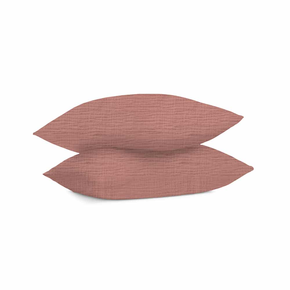 Dreamers Den Mousseline Kussenslopen set 2x 60x70cm Oud rose