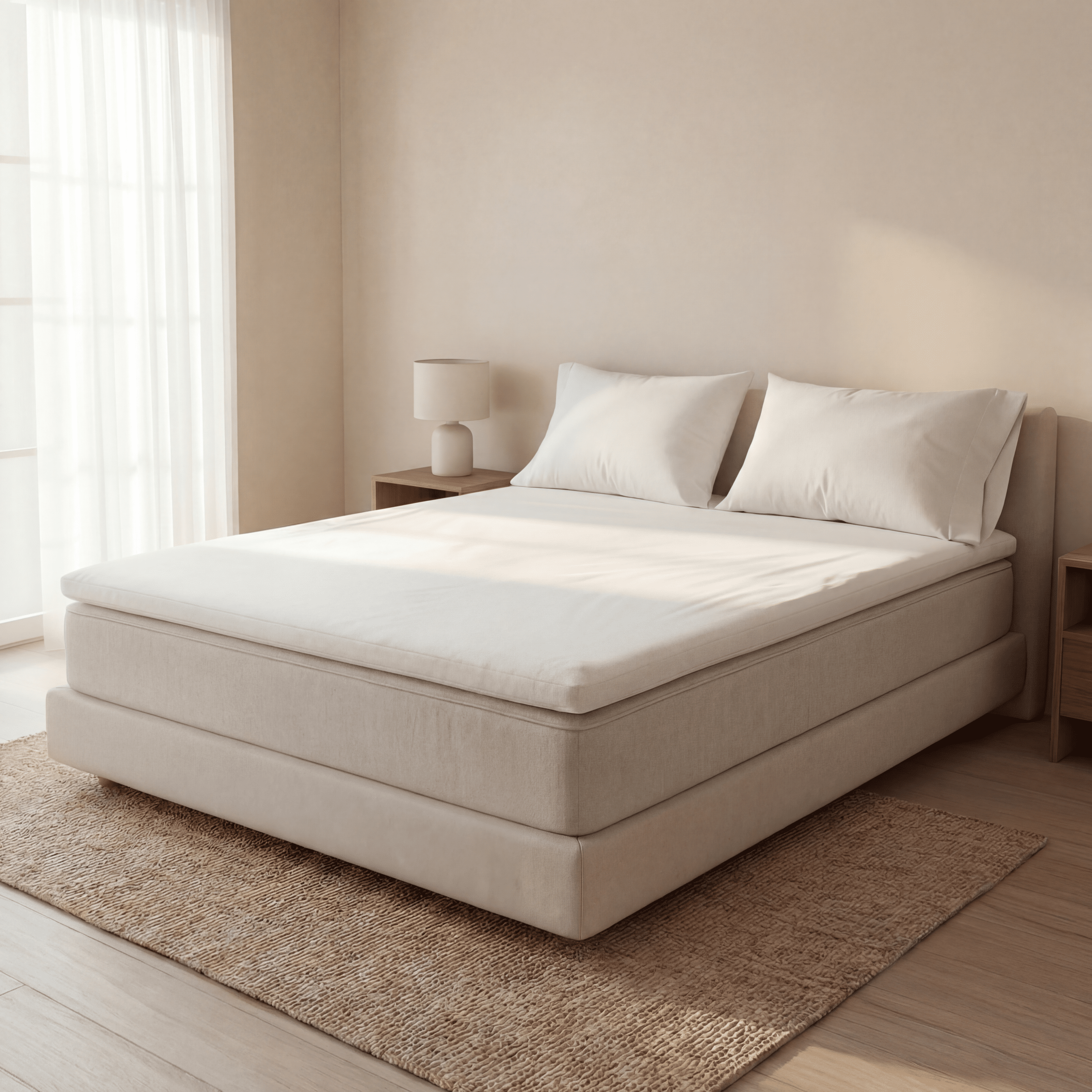 Dreamers Den Molton Topper Wit 100% Biologisch Katoen