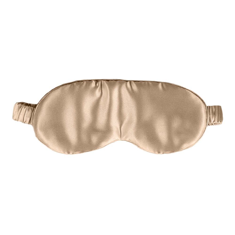 Moerbei Zijden Kussensloop + Slaapmasker Zand Geschenkverpakking