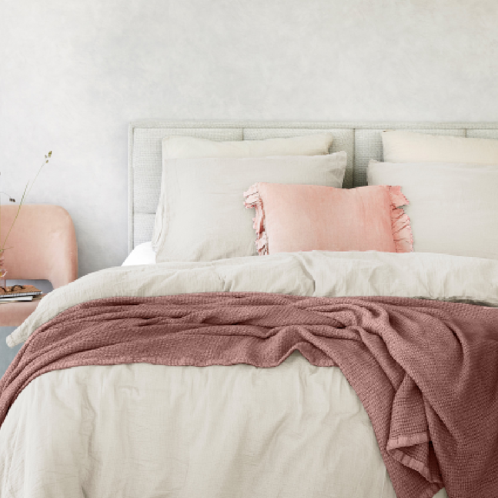 Dreamers Den Pique Sprei / Wafeldeken Rosewater