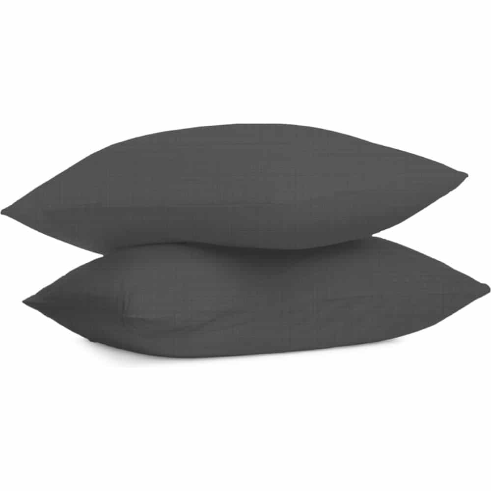 Dreamers Den - Kussensloop Half Linnen - Donker Grijs 60x70cm 2-PACK