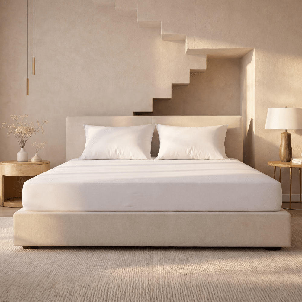 Dreamers Den Molton hoeslaken Wit 100% Biologisch Katoen