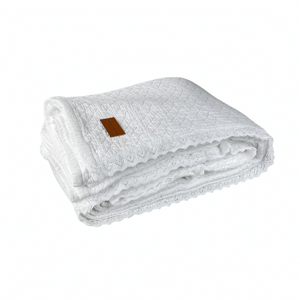 Town&Country Stonewashed Katoen Sprei - Carolina Wit