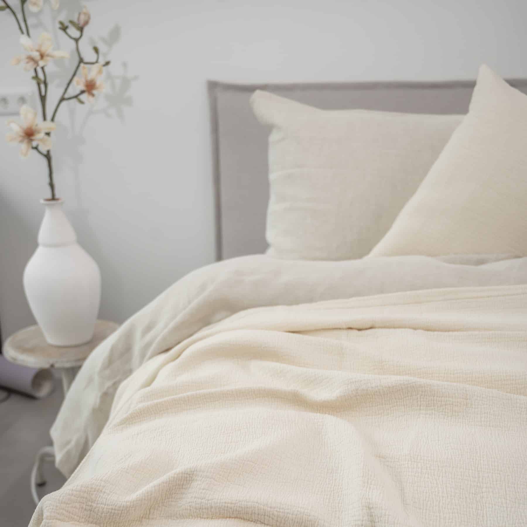 Town&Country Stonewashed Katoen Sprei- Hunter Ecru