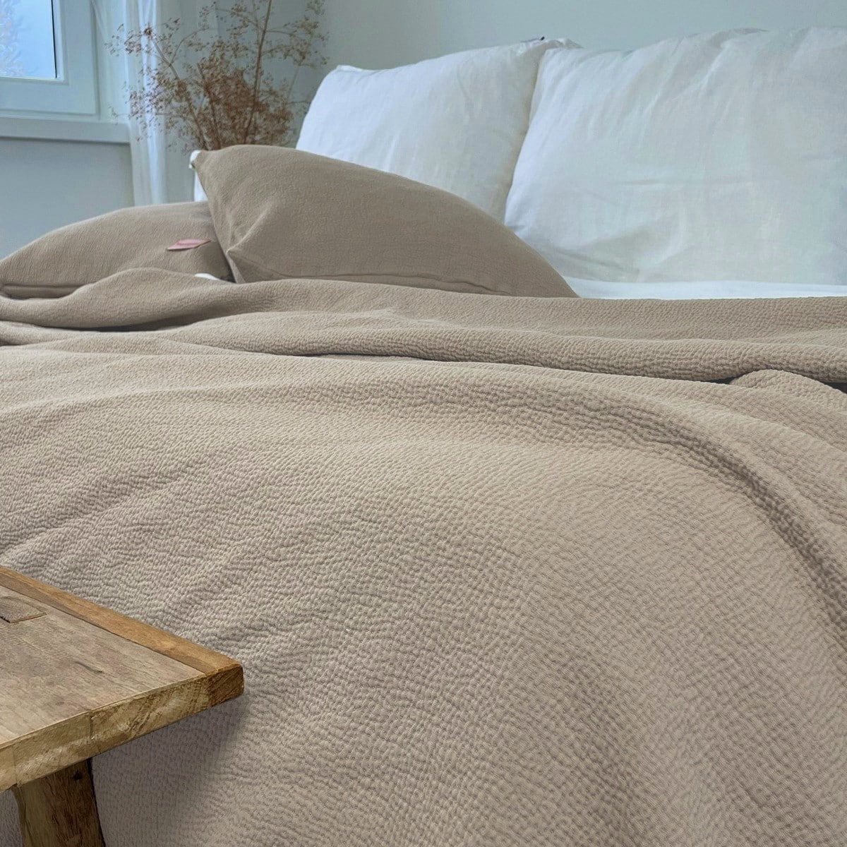 Town&Country Stonewashed Katoen Sprei- Hunter Zand