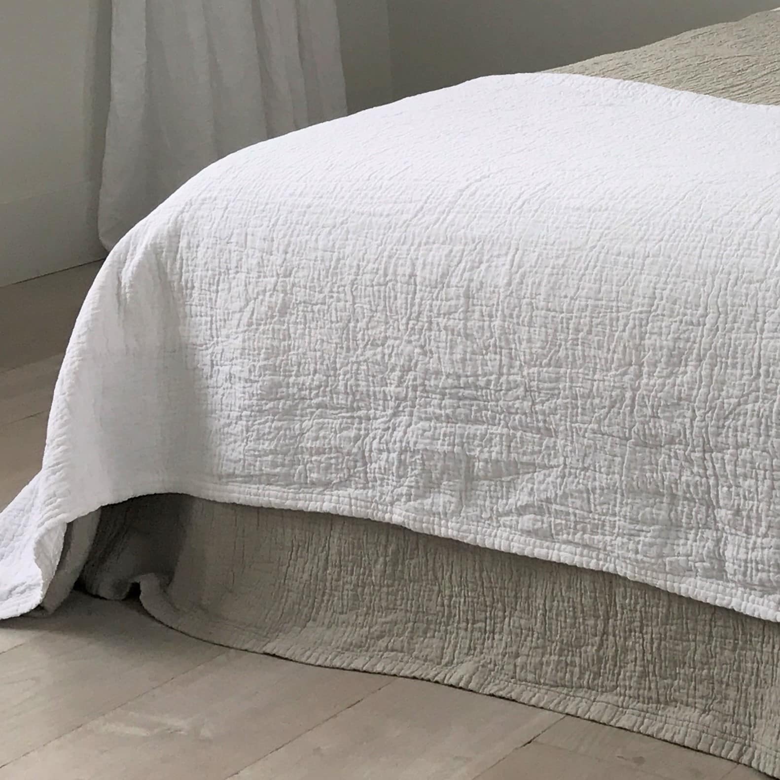 Town&Country Stonewashed Katoen Sprei- Hunter Wit