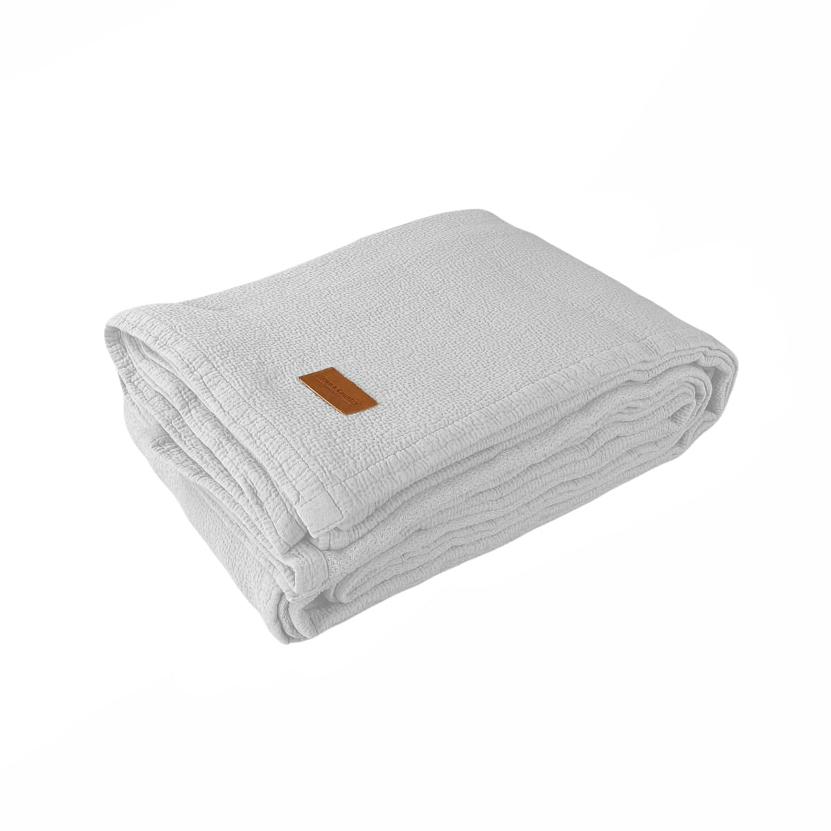 Town&Country Stonewashed Katoen Sprei- Hunter Wit