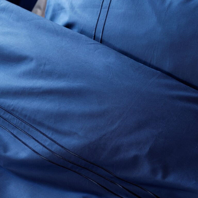 Dekbedovertrek 100% Egyptisch Percale Katoen Effen Marine Blauw