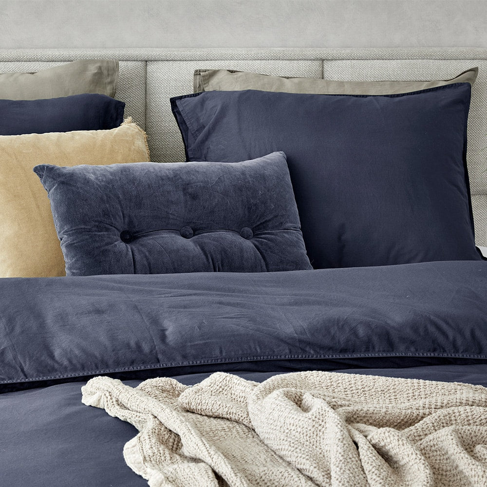 Dreamers Den Kussenslopen set 100% Gewassen Katoensatijn Koningsblauw 2x 60x70cm