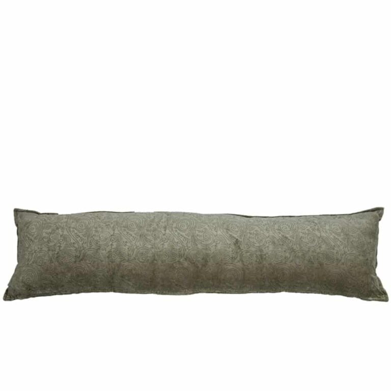 Velvet Kussen Delfina olijfgroen 120×30 cm – MrsBloom