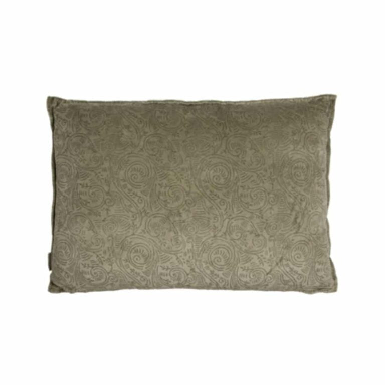 Velvet Kussen Delfina olijfgroen 60×40 cm – MrsBloom