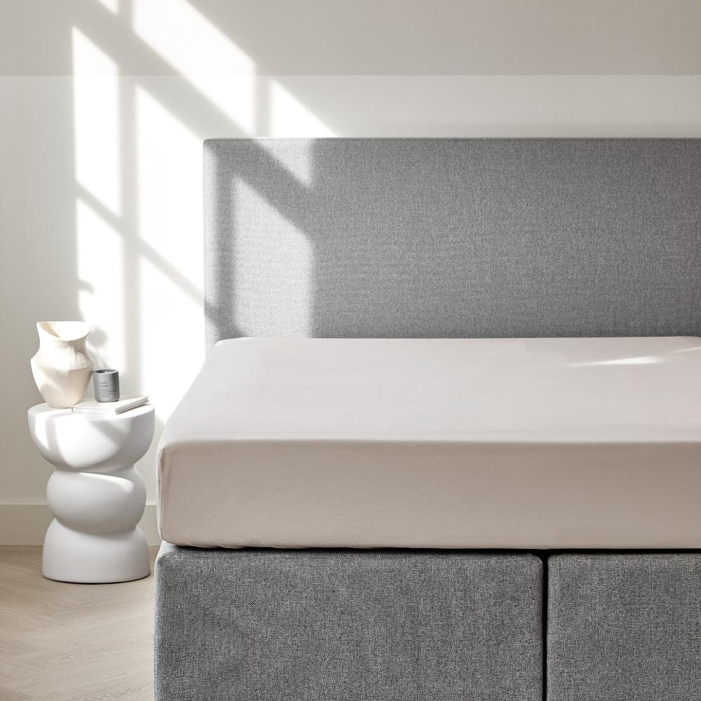 Dreamers Den Hoeslaken Egyptisch Percale Katoen Warm Grijs