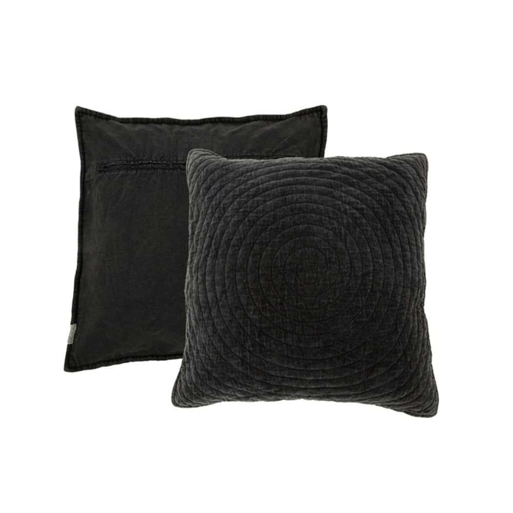 Velvet Kussen Jessica Off Black 50x50 cm - MrsBloom