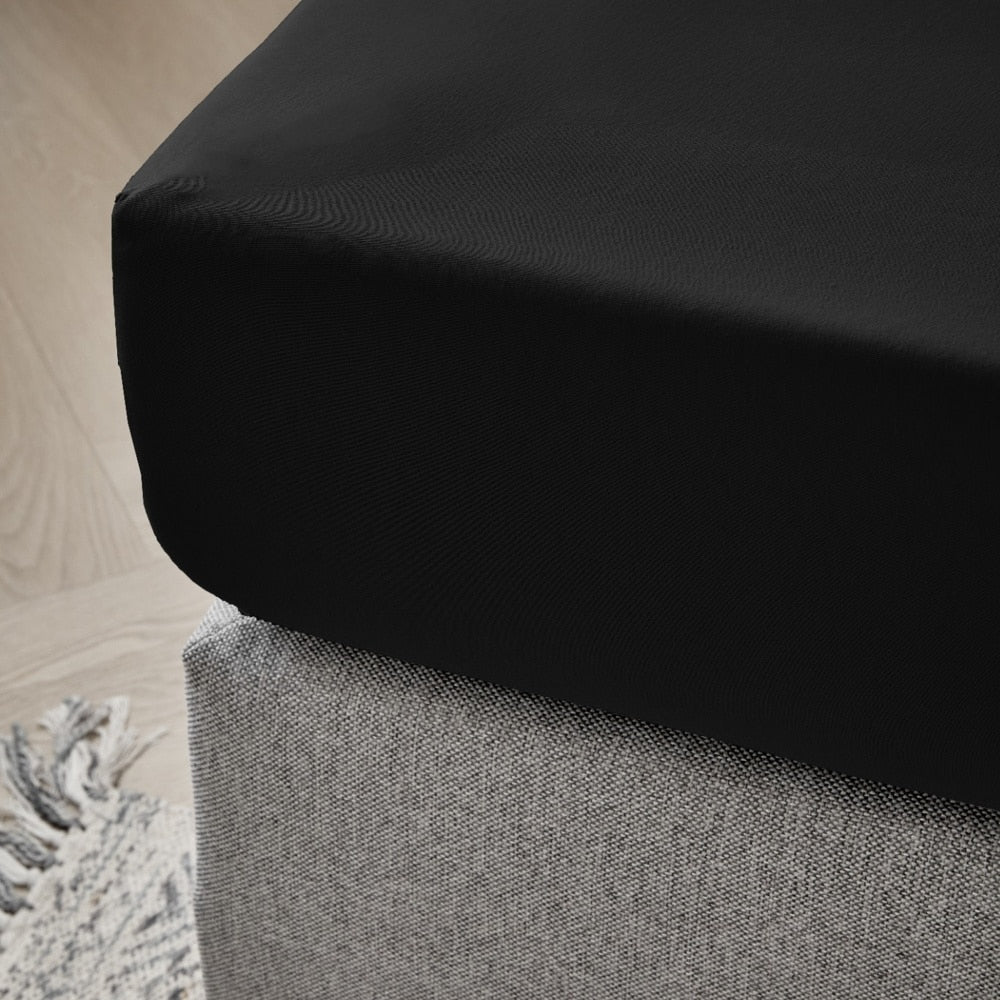 Dreamers Den Premium Jersey Elastan Hoeslaken Biologisch Katoen Zwart