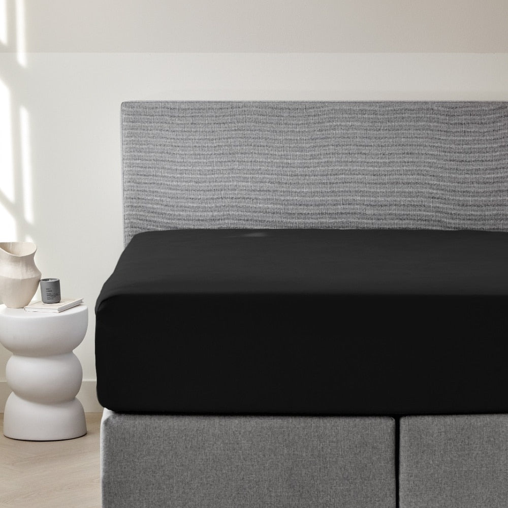 Dreamers Den Premium Jersey Elastan Hoeslaken Biologisch Katoen Zwart