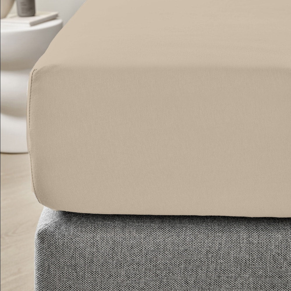 Dreamers Den Premium Jersey Elastan Hoeslaken Biologisch Katoen Naturel