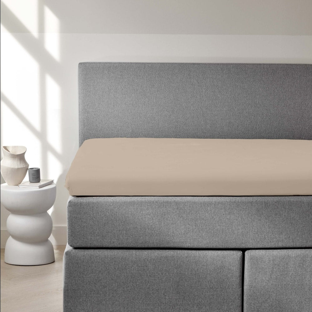 Dreamers Den Premium Jersey Elastan Topper Hoeslaken Biologisch Katoen Naturel