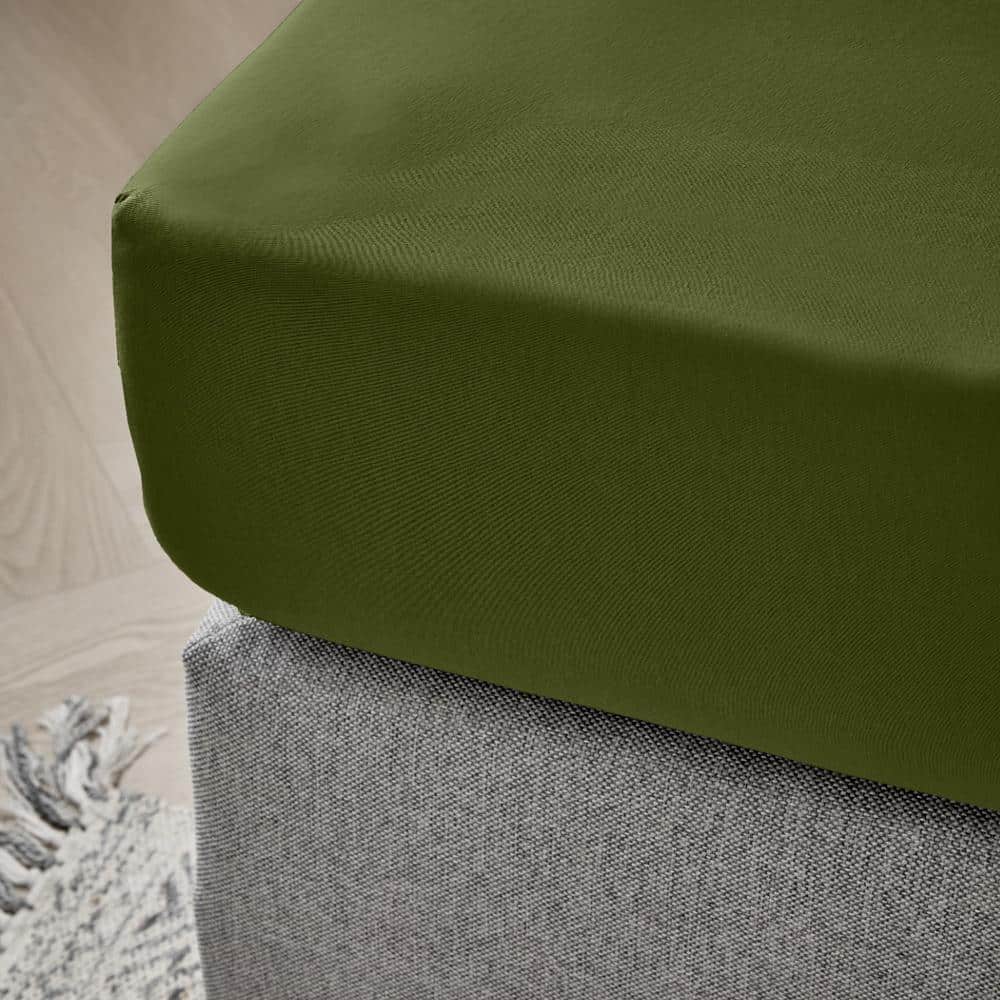 Dreamers Den Premium Jersey Elastan Hoeslaken Biologisch Katoen Olijfgroen