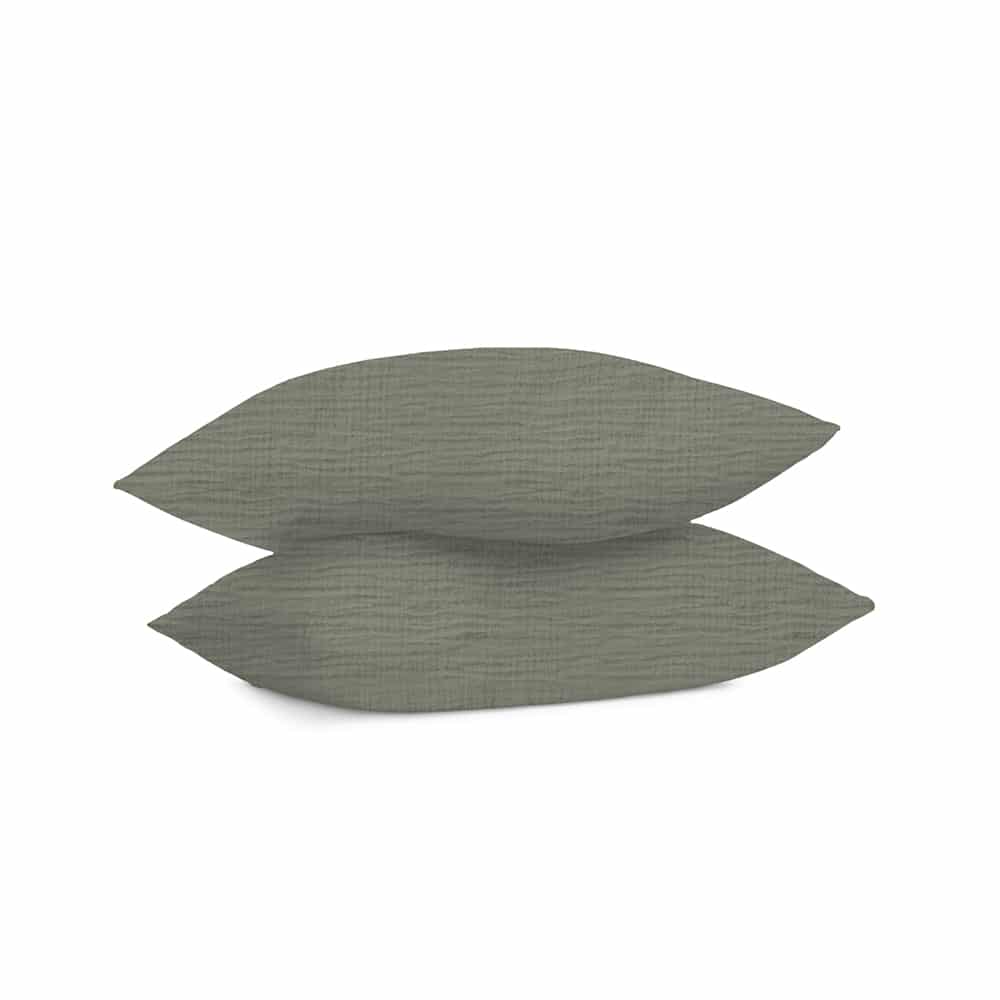 Dreamers Den Mousseline Kussenslopen set 2x 60x70cm Olijfgroen