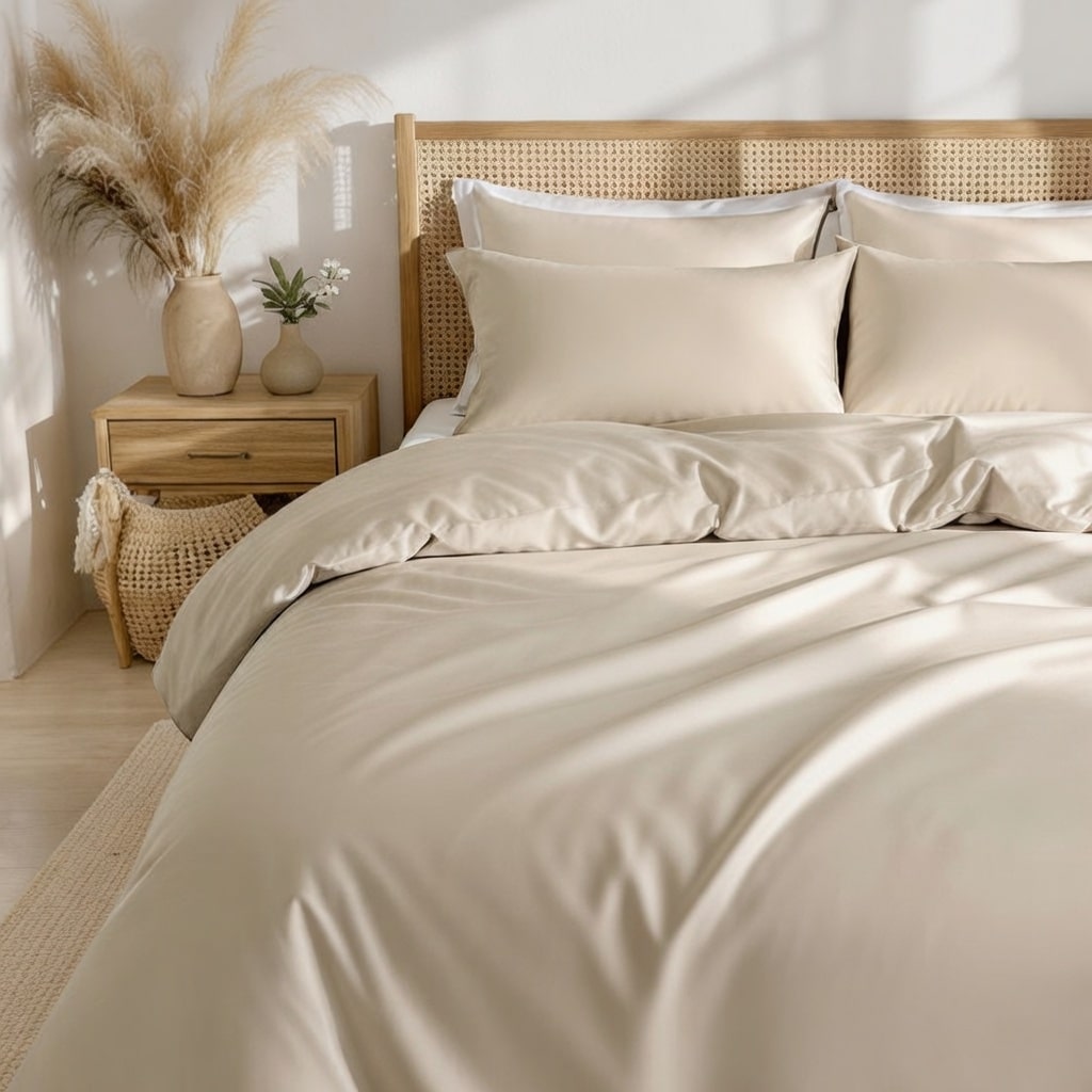 Dreamers Den Dekbedovertrek TENCEL™ Lyocell  - Zand