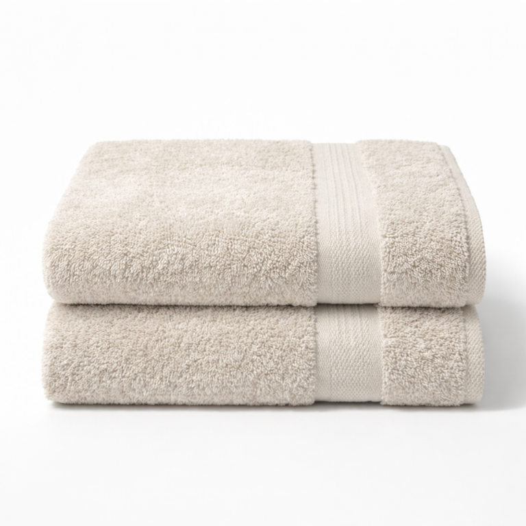 Dreamers Den Luxe Handdoekset van Egyptisch Katoen 600 GSM – Naturel