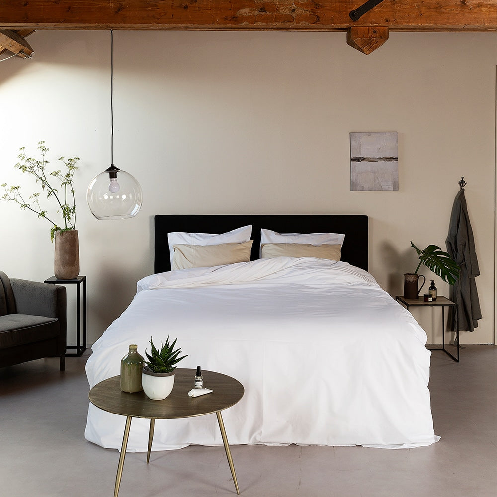 Dekbedovertrek 100% Egyptisch Percale Katoen Effen Wit
