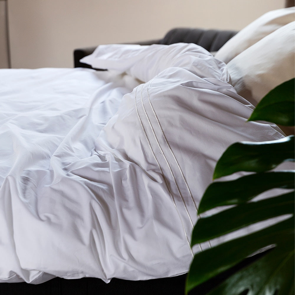 Dekbedovertrek 100% Egyptisch Percale Katoen Effen Wit