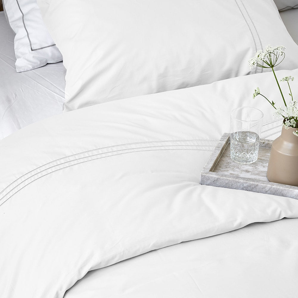 Dekbedovertrek 100% Egyptisch Percale Katoen Effen Wit
